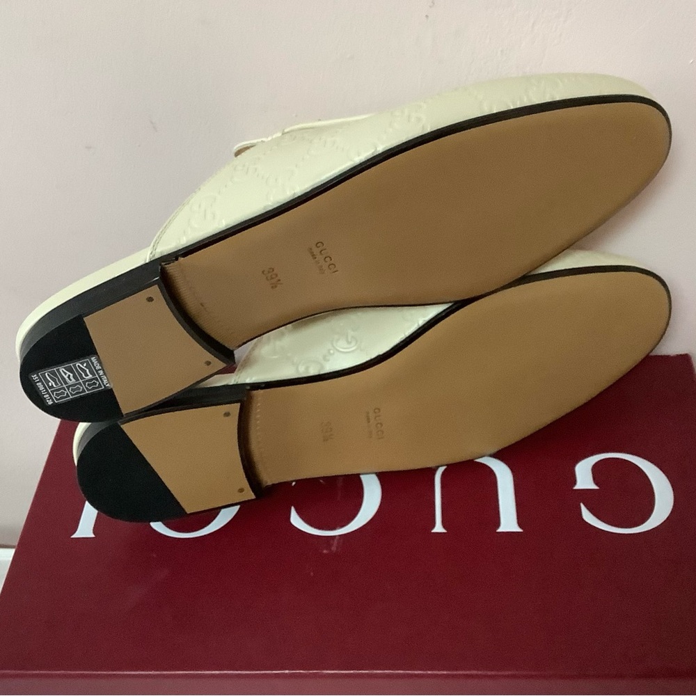 BNIB Gucci Princetown Horsebit GG Embossed Mule Slide Sandals Flat Loafers Shoes - Picture 11 of 13